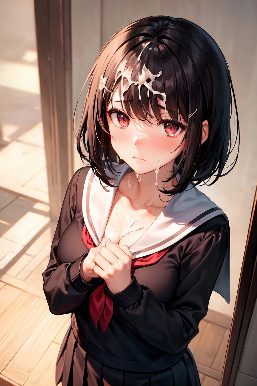 ぶっかけ中出し黒髪JK（200枚）