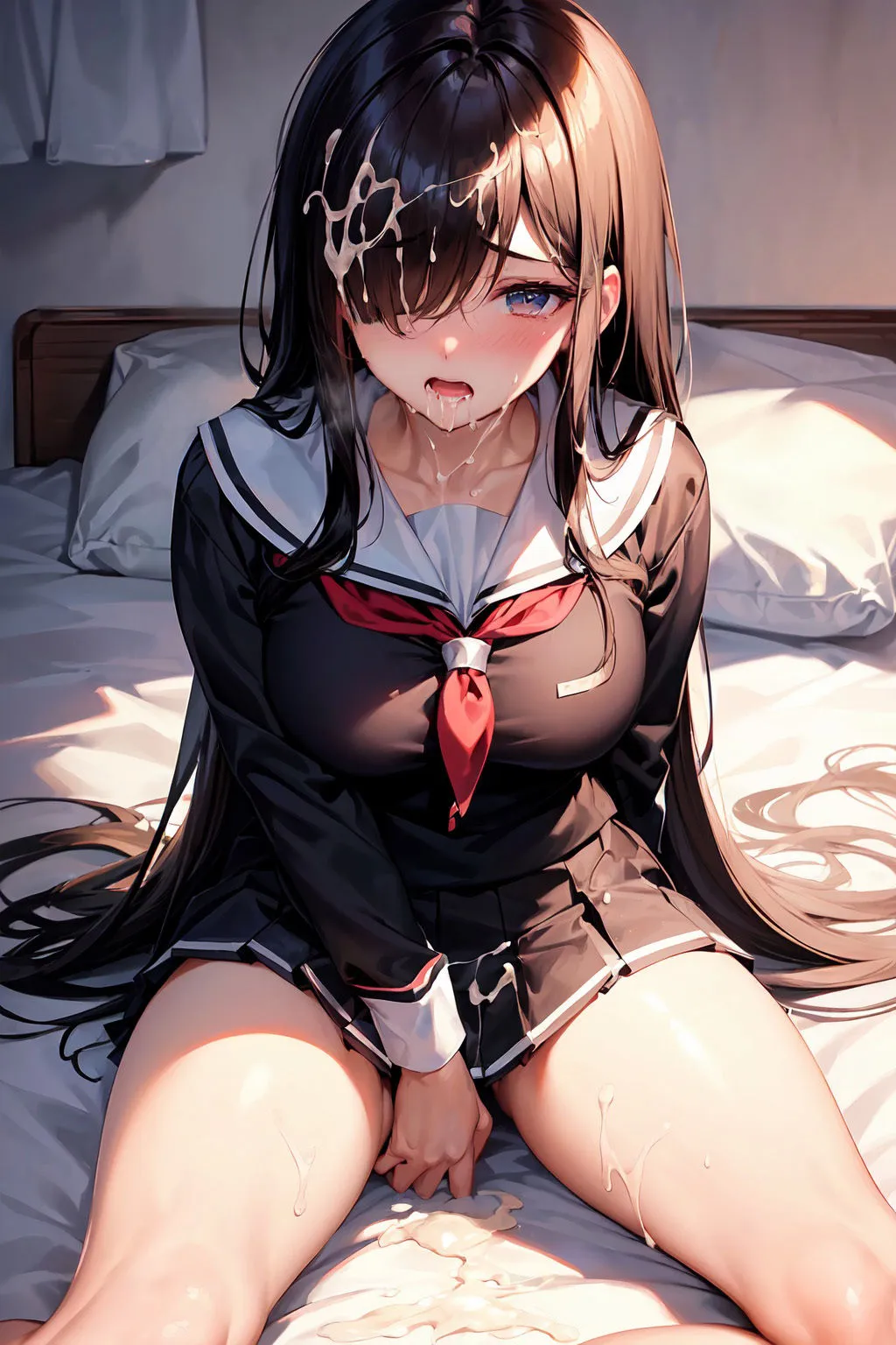 ぶっかけ中出し黒髪JK（200枚）