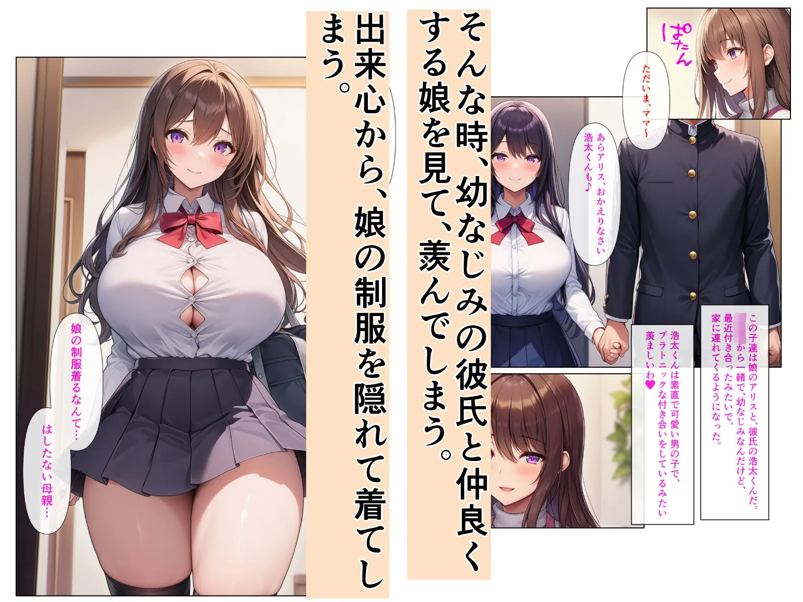 清楚系アラフォー人妻は欲求不満で娘の彼氏とらぶらぶえっちする話