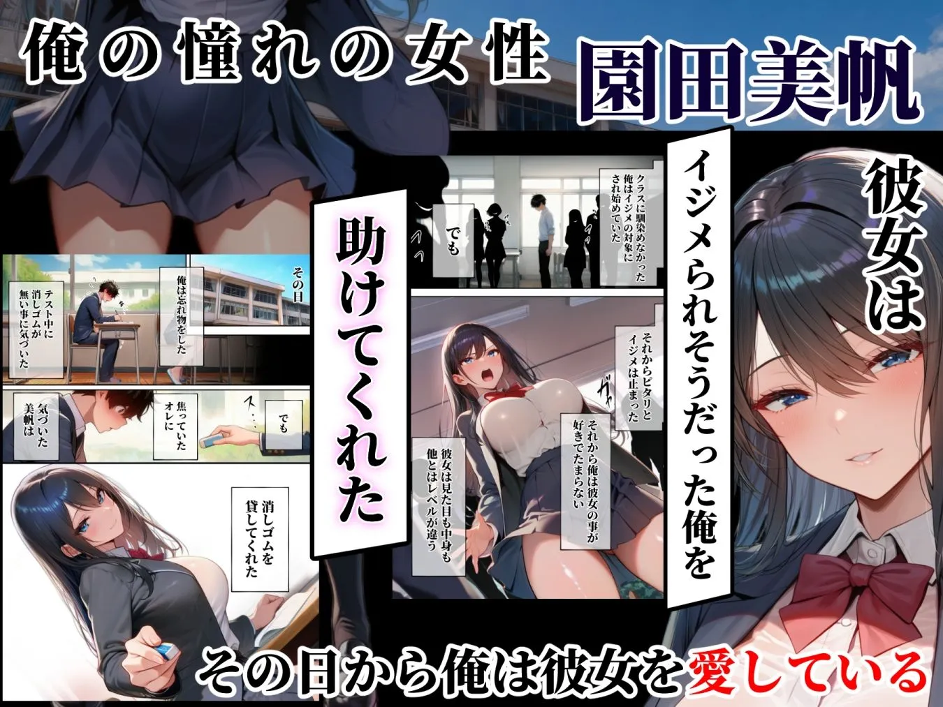 同じクラスの巨乳黒髪女神の心に空いた穴をオレの穢れた巨根でアナウメする話