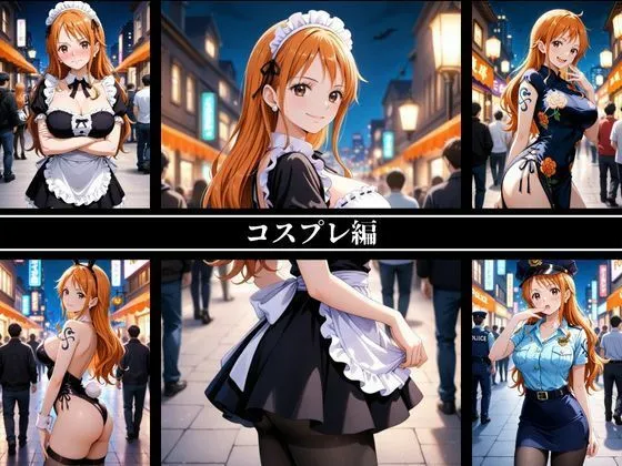 《密着誘惑コスプレ》 〜ナミの淫らな四変化500枚〜