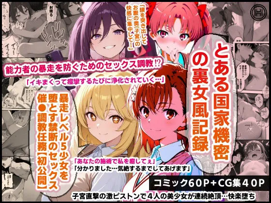 とある国家機密の裏女風記録…暴走レベル5少女を堕とす禁断のセックス催●調教任務【初公開】