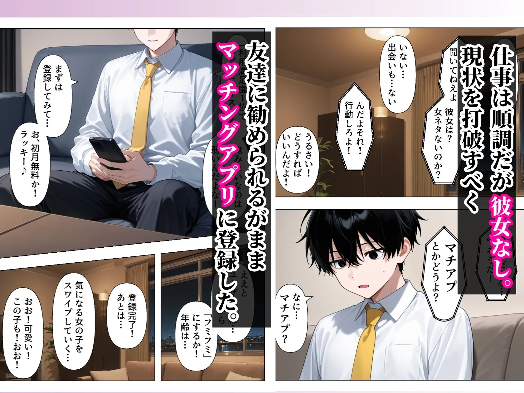 マチアプで出会った人妻は欲求不満な上司だった。デカチン精液まみれで寝とった（NTR）話
