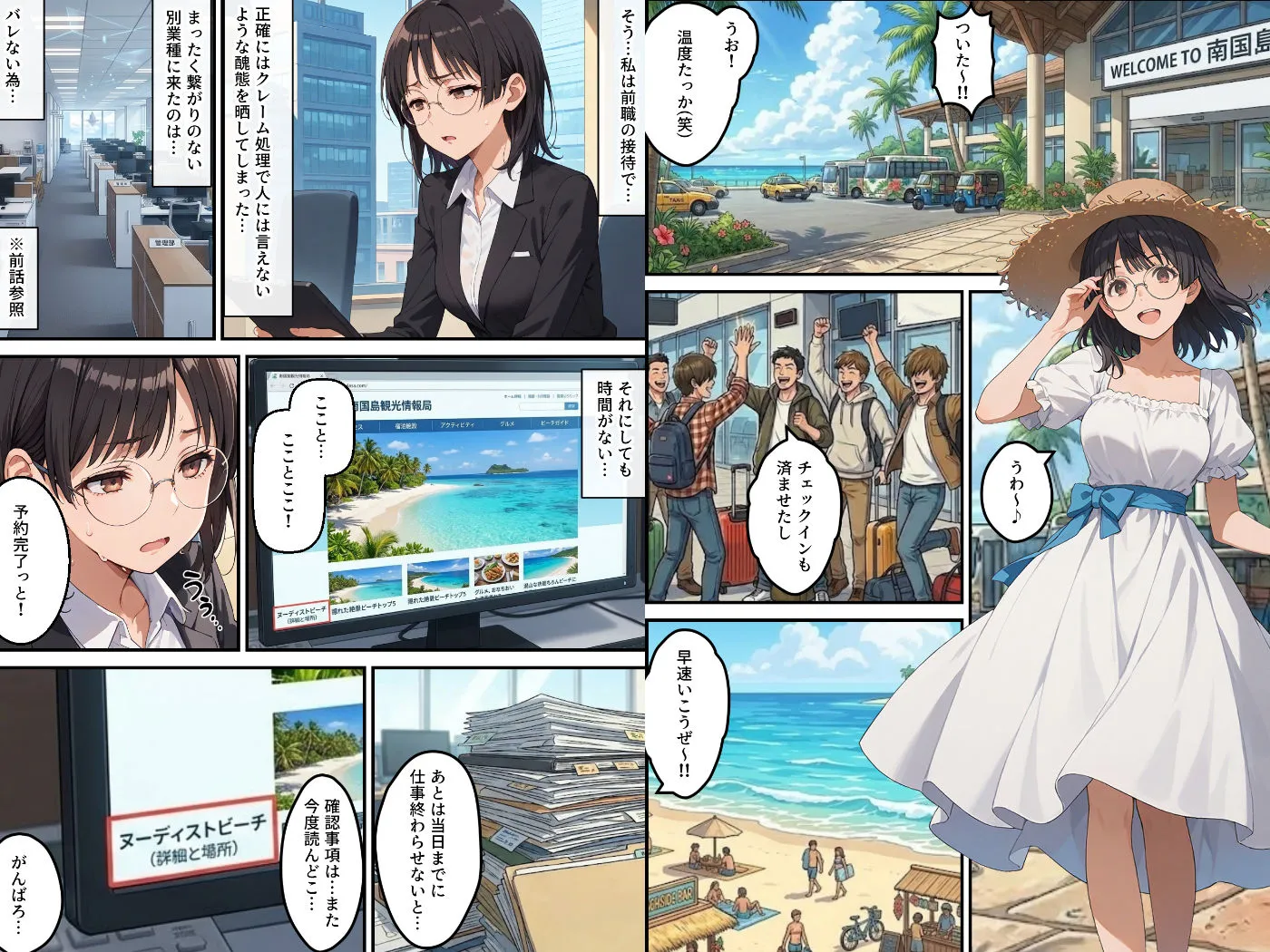 社員旅行でヌーディストビーチってバカなのか！？ー完璧新人ちゃんの失敗プラン！