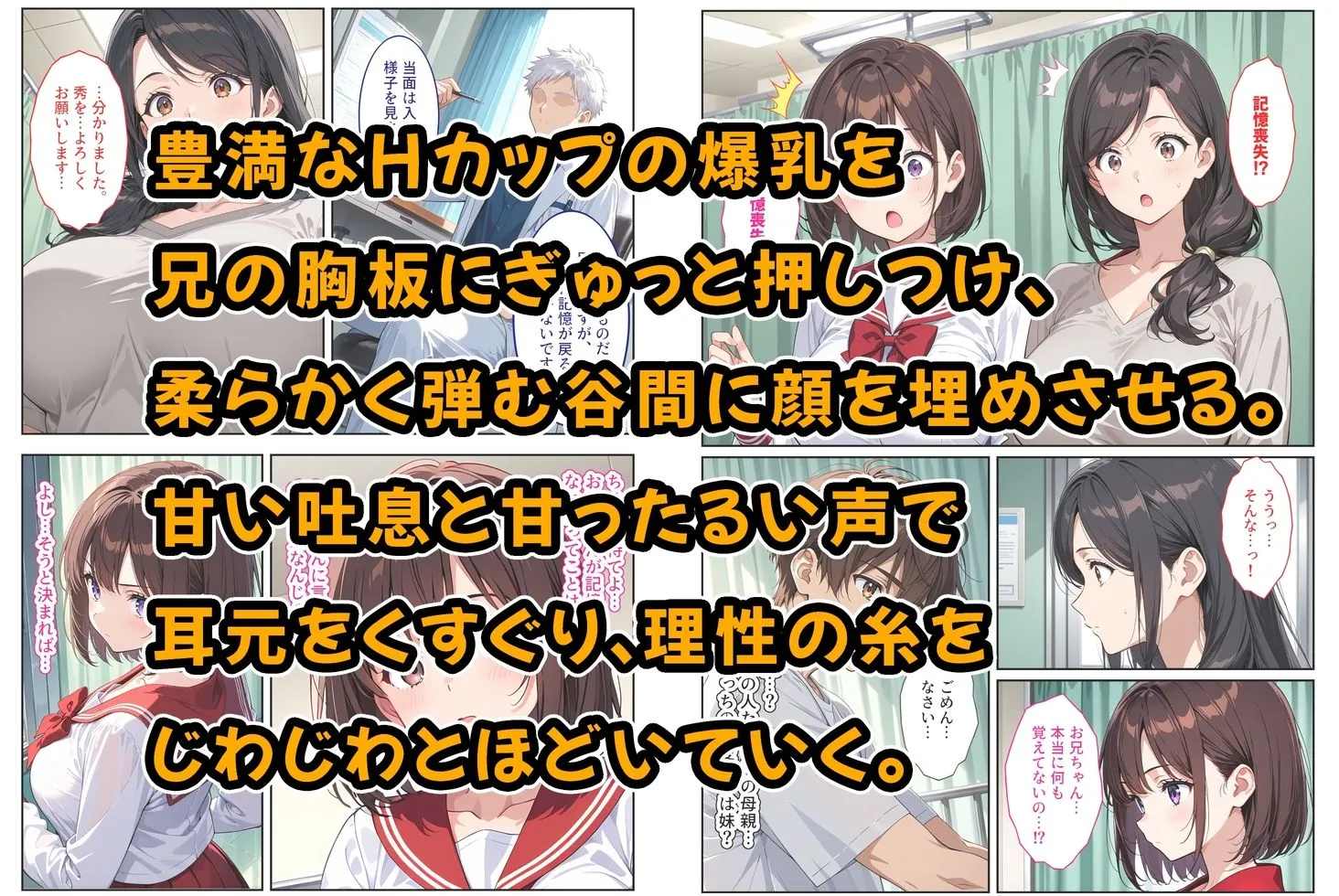 記憶喪失の兄を騙して中出しセックスをねだってくる爆乳妹〜たわわに実った妹おっぱいに欲情して我慢できない〜