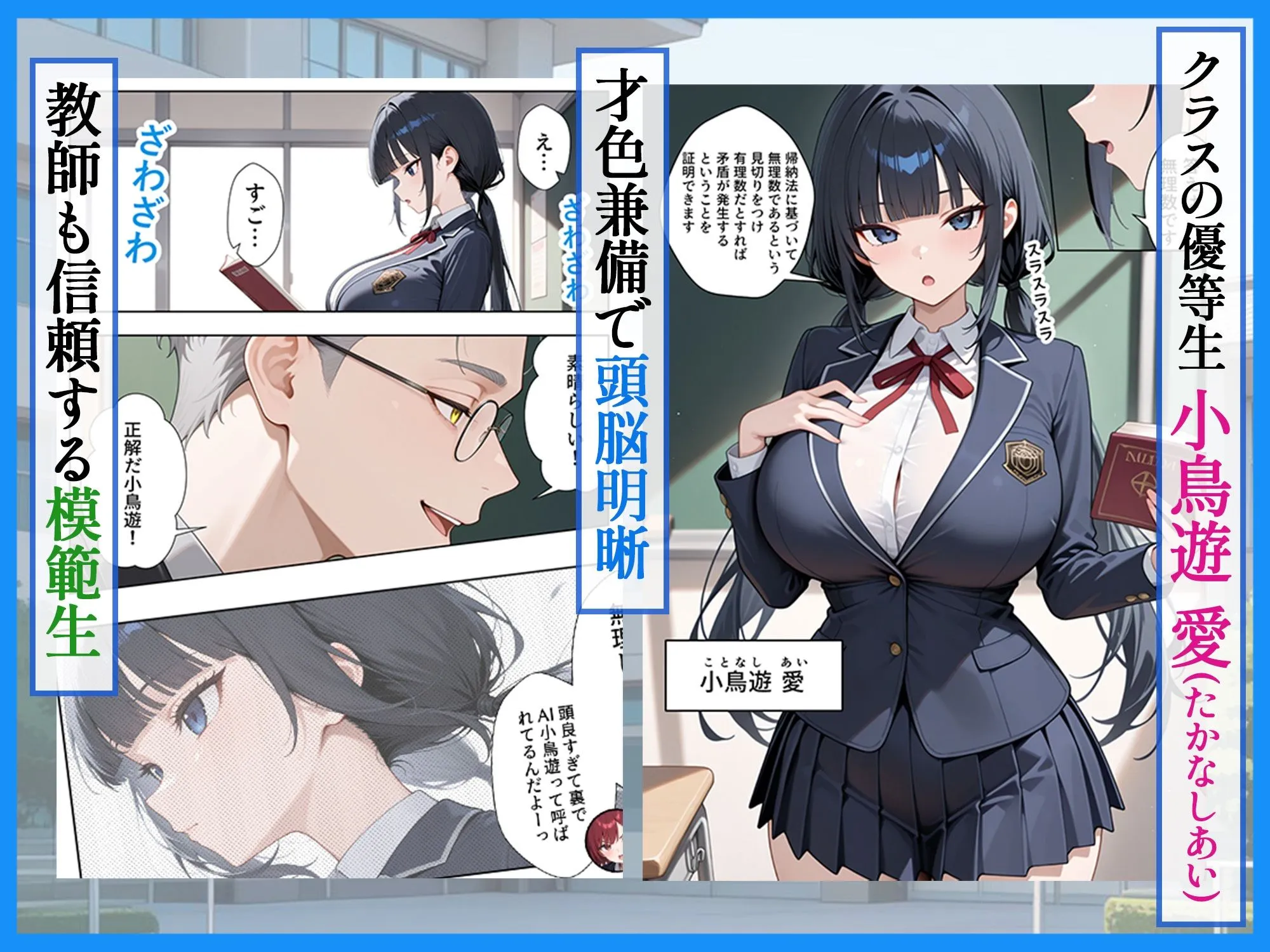 優等生の裏の顔 大好きな先生の弱味を握って寸止めの果てに中出しさせる話