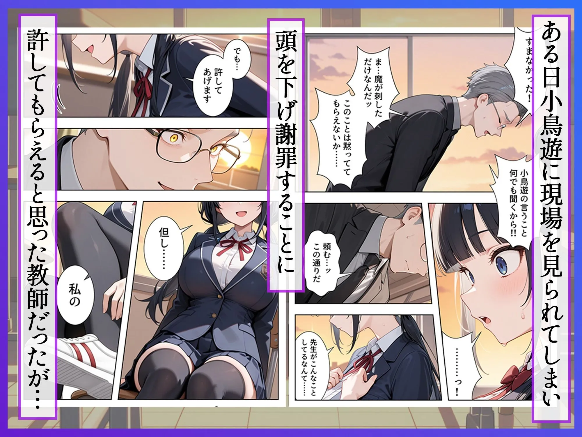 優等生の裏の顔 大好きな先生の弱味を握って寸止めの果てに中出しさせる話