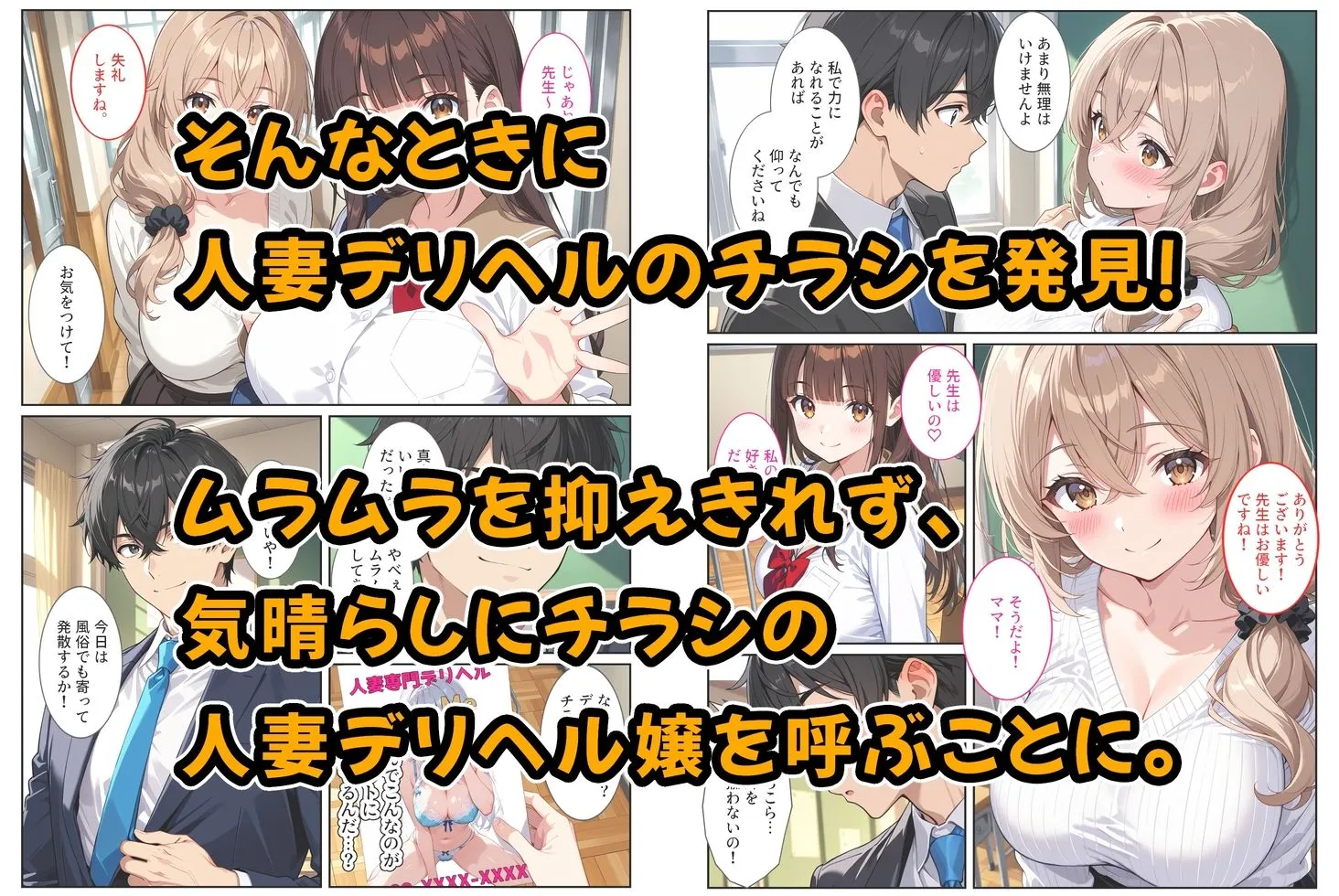 デリヘル呼んだら教え子のママが来たので孕ませました〜娘も一緒に種付けて腹ボテ家族に〜