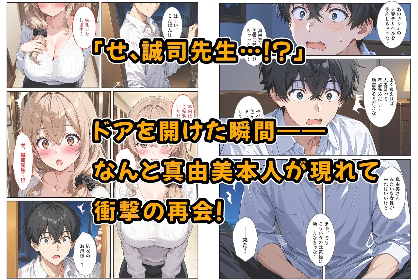 デリヘル呼んだら教え子のママが来たので孕ませました〜娘も一緒に種付けて腹ボテ家族に〜