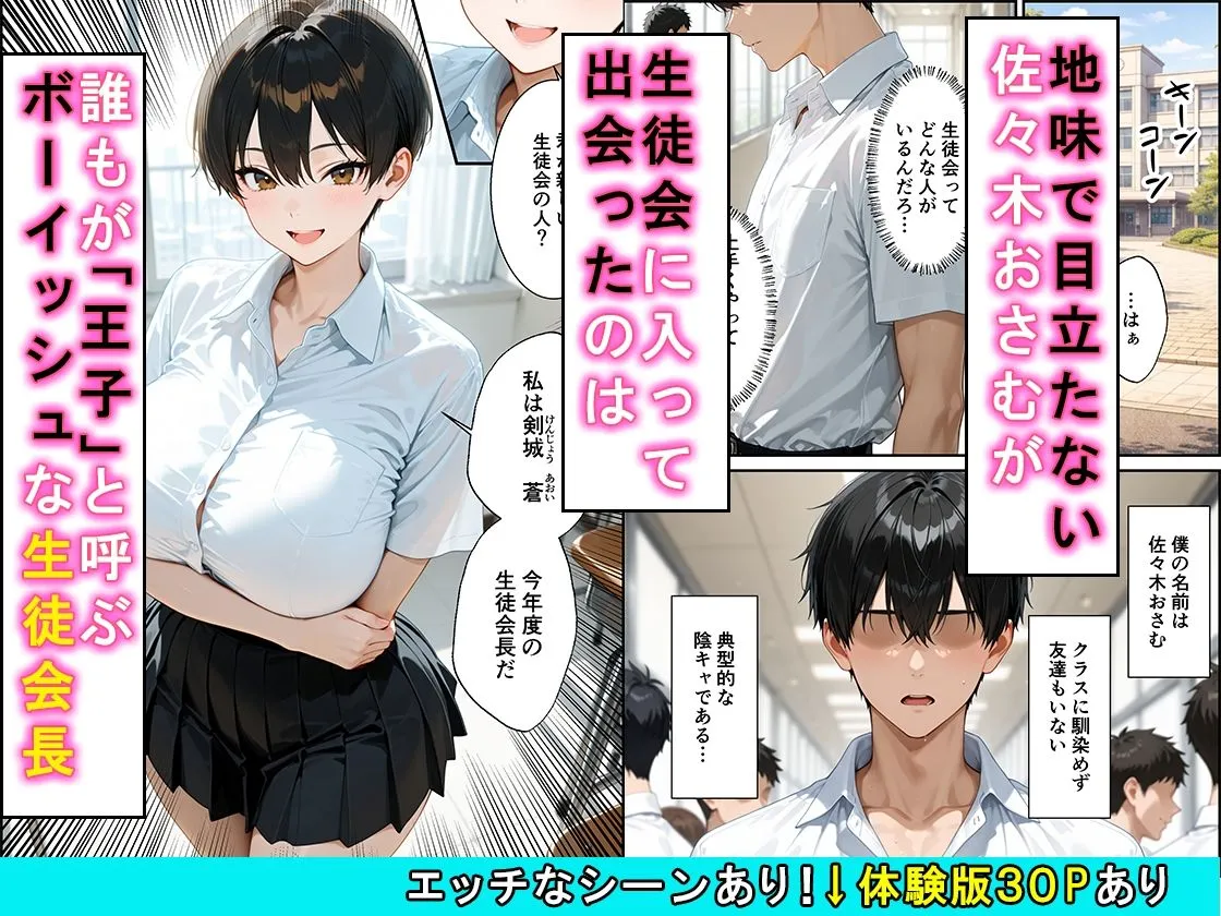 女の子扱いされたい王子様な生徒会長があまあま中出しセックスでメスになる話