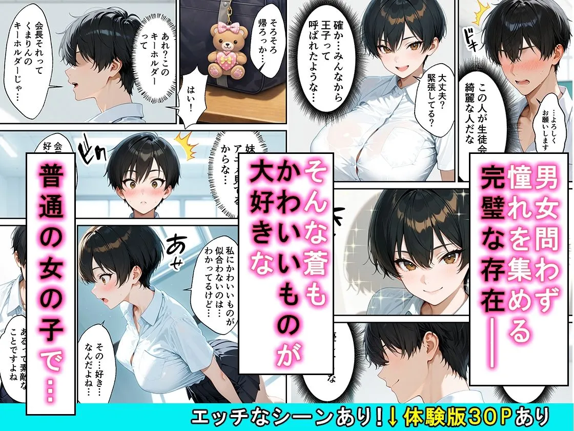 女の子扱いされたい王子様な生徒会長があまあま中出しセックスでメスになる話