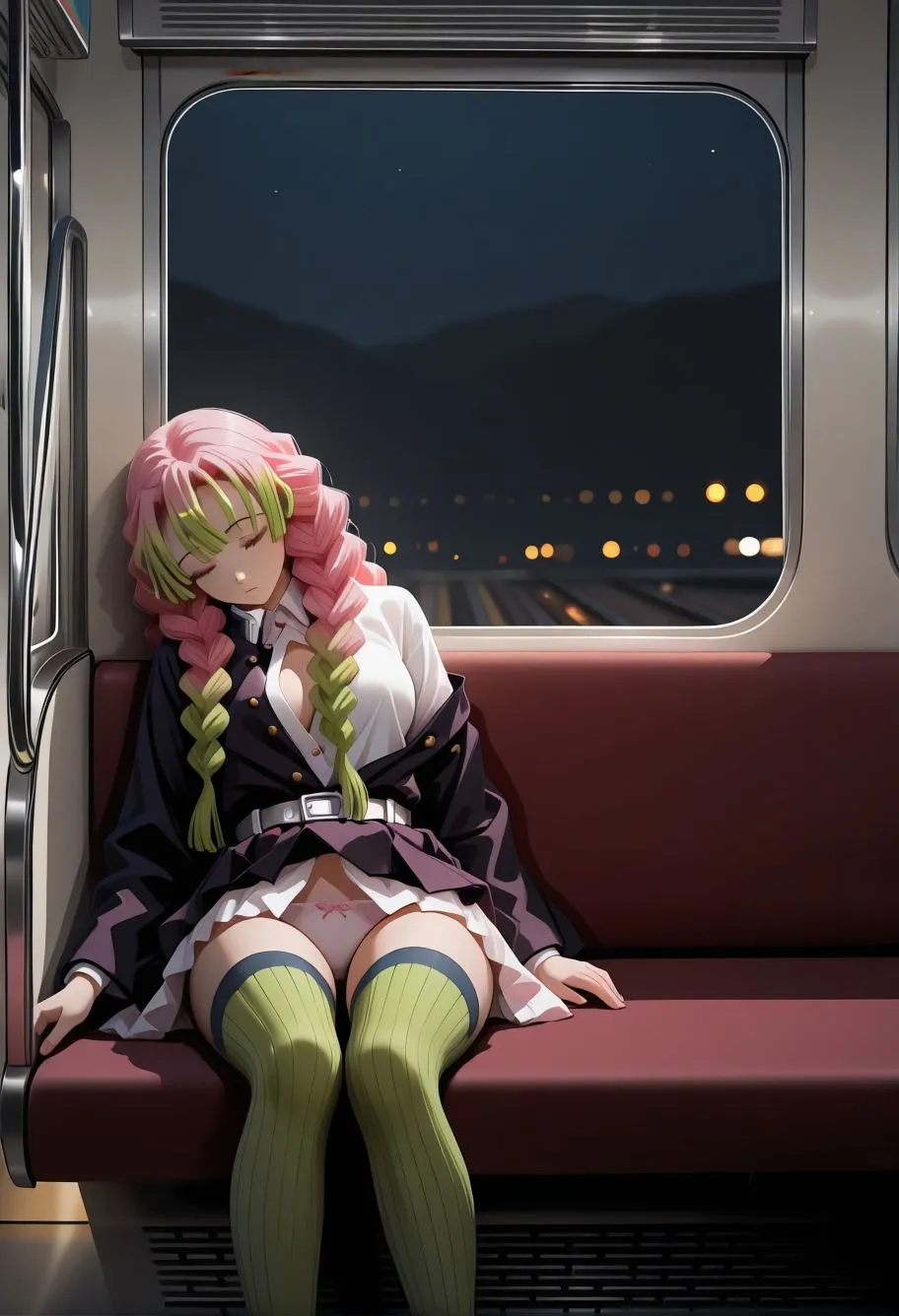 鬼〇パロディ恋柱・甘露寺〇璃の妊娠調教電車!緊縛凌●妊娠中出し連続の過激シチュエーションCG集152枚