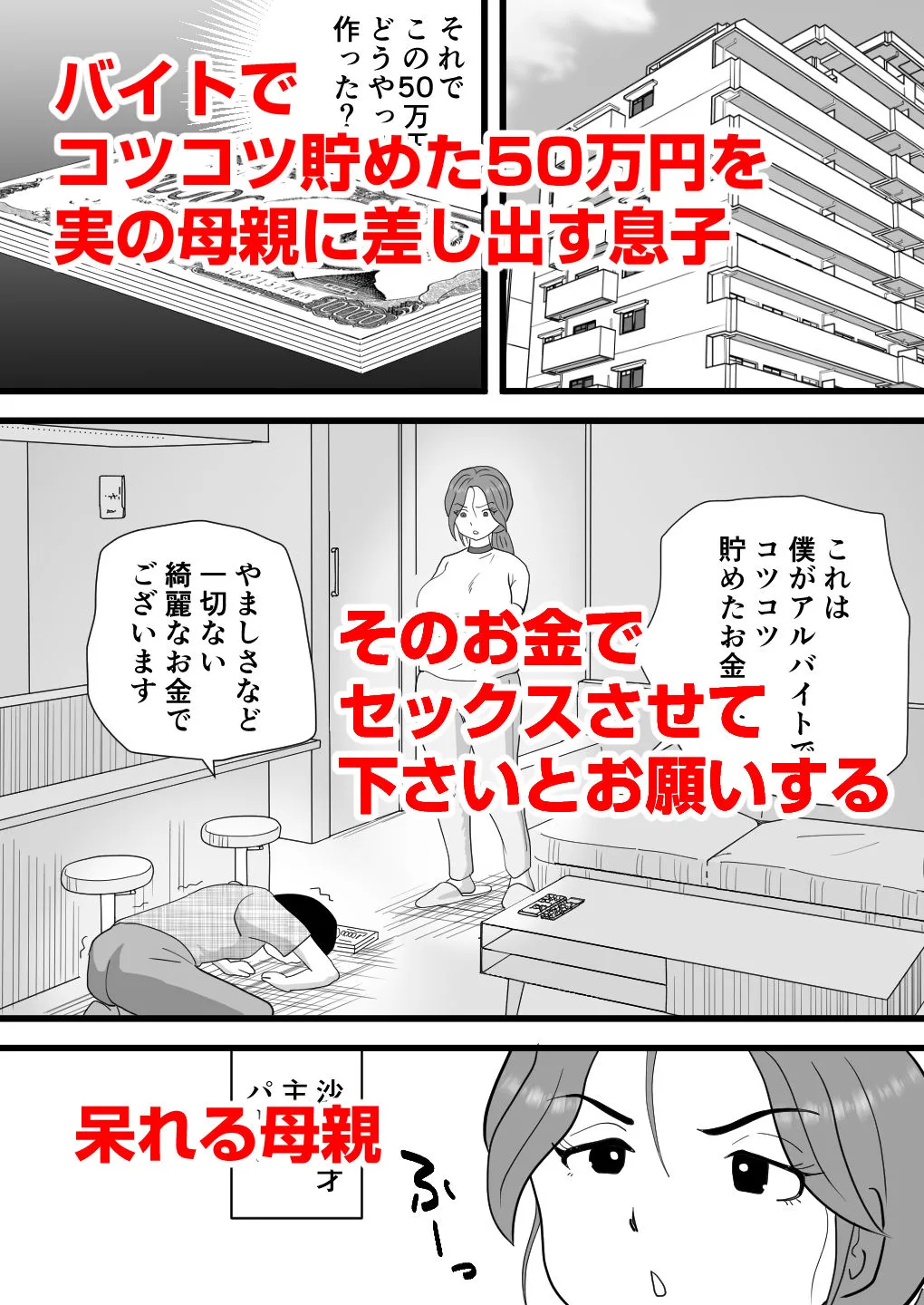 バイト代で母さんの身体を買った息子の話