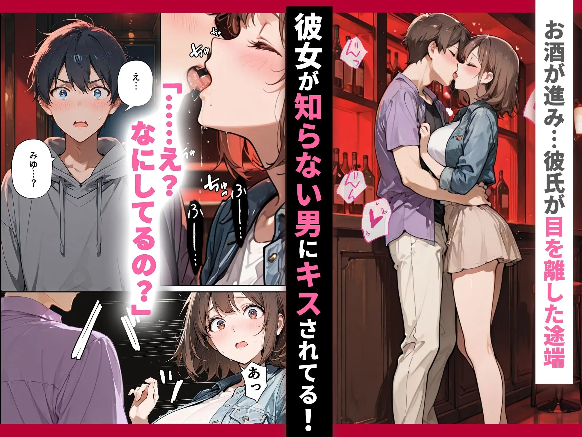 ハプニングバーでマンネリカップルが寝取られ乱交セックスされ、彼氏の前で他人チンポにメス堕ちする話