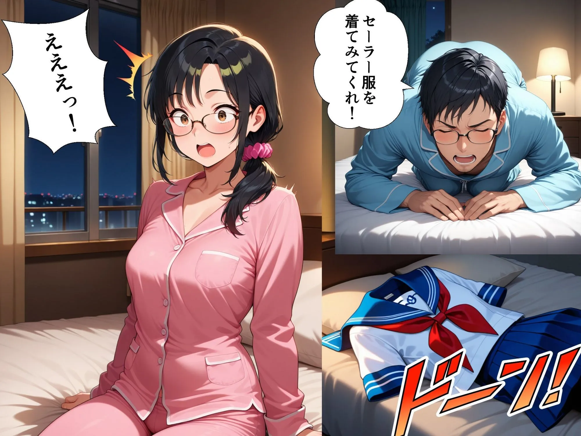 妻にセーラー服を着せて縛ってみた