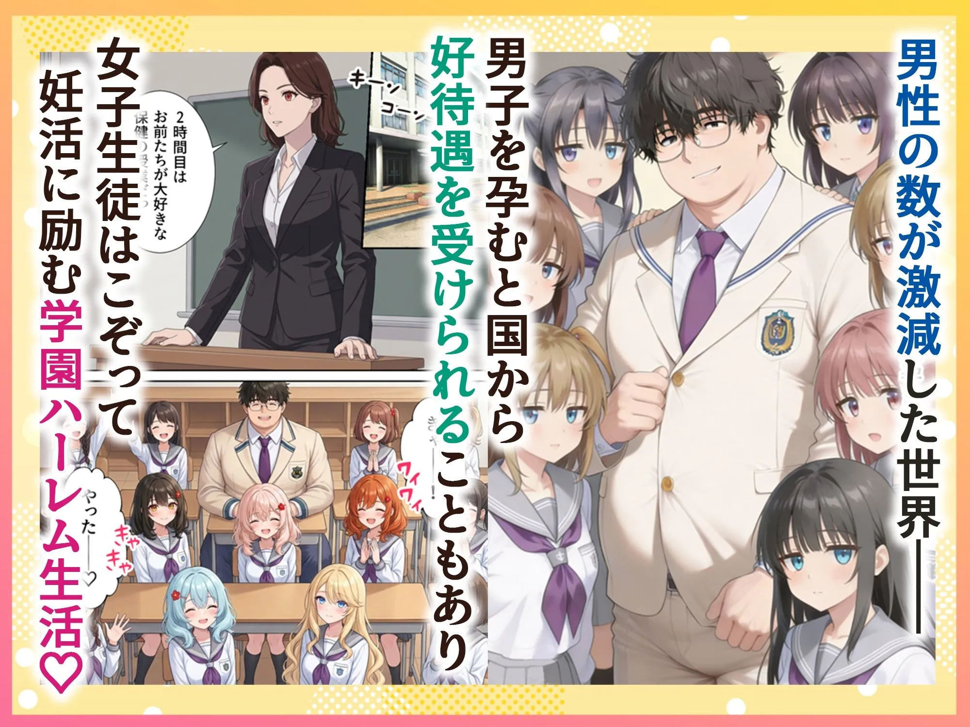 妊活ハーレム学園3 〜男子が俺だけの学校！デブスでもチンモテする世界！リボーンズ〜