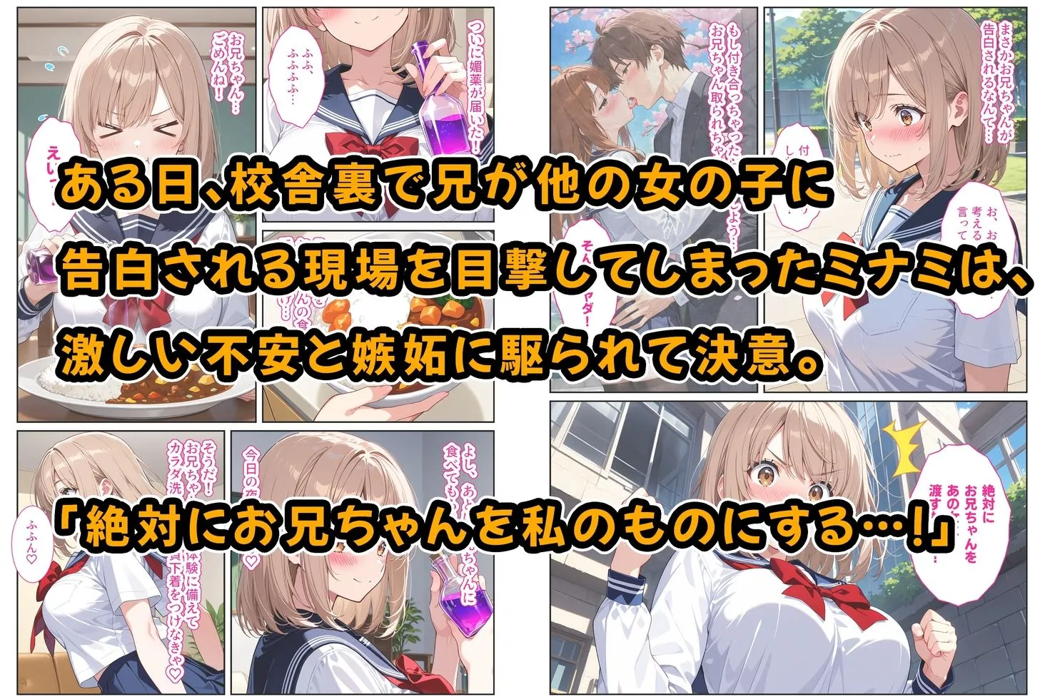 間違って媚薬を飲んで発情しちゃった爆乳妹が大好きな兄に中出しおねだりしてきた!