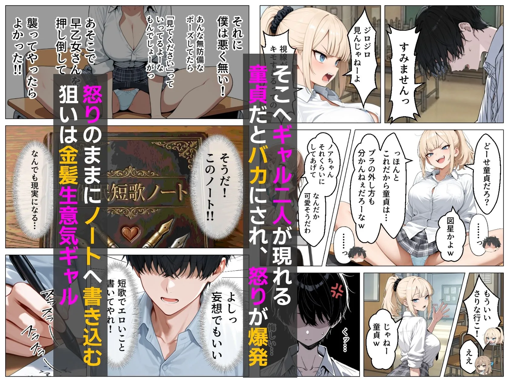 童貞の僕が催●ノートで一軍ギャルと3P？？絶頂生ハメSEXした話