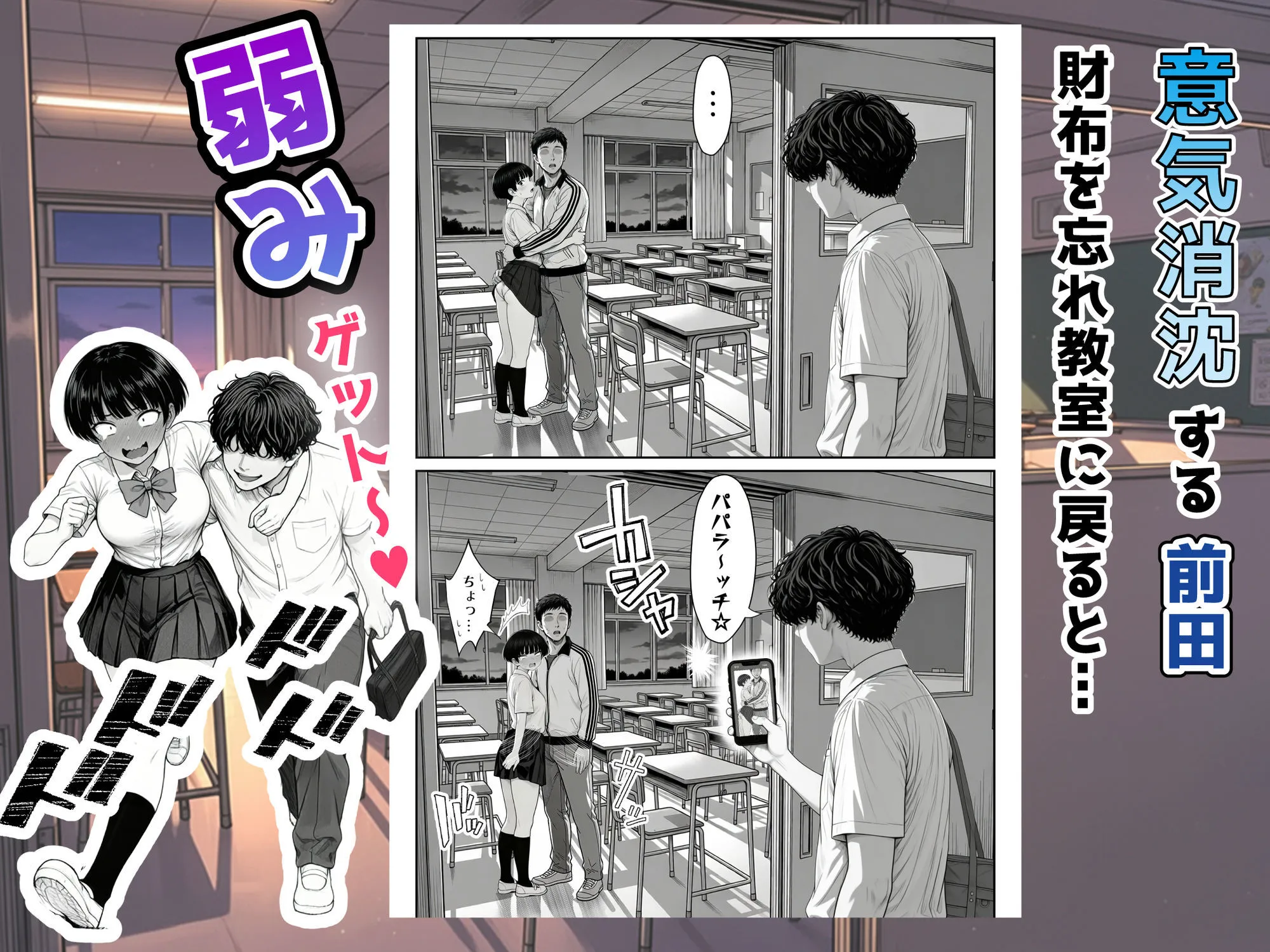 真面目でうるさい委員チョ〜の弱みを握ったヤリチンが1カ月限定恋人ごっこでHまでもっていく話